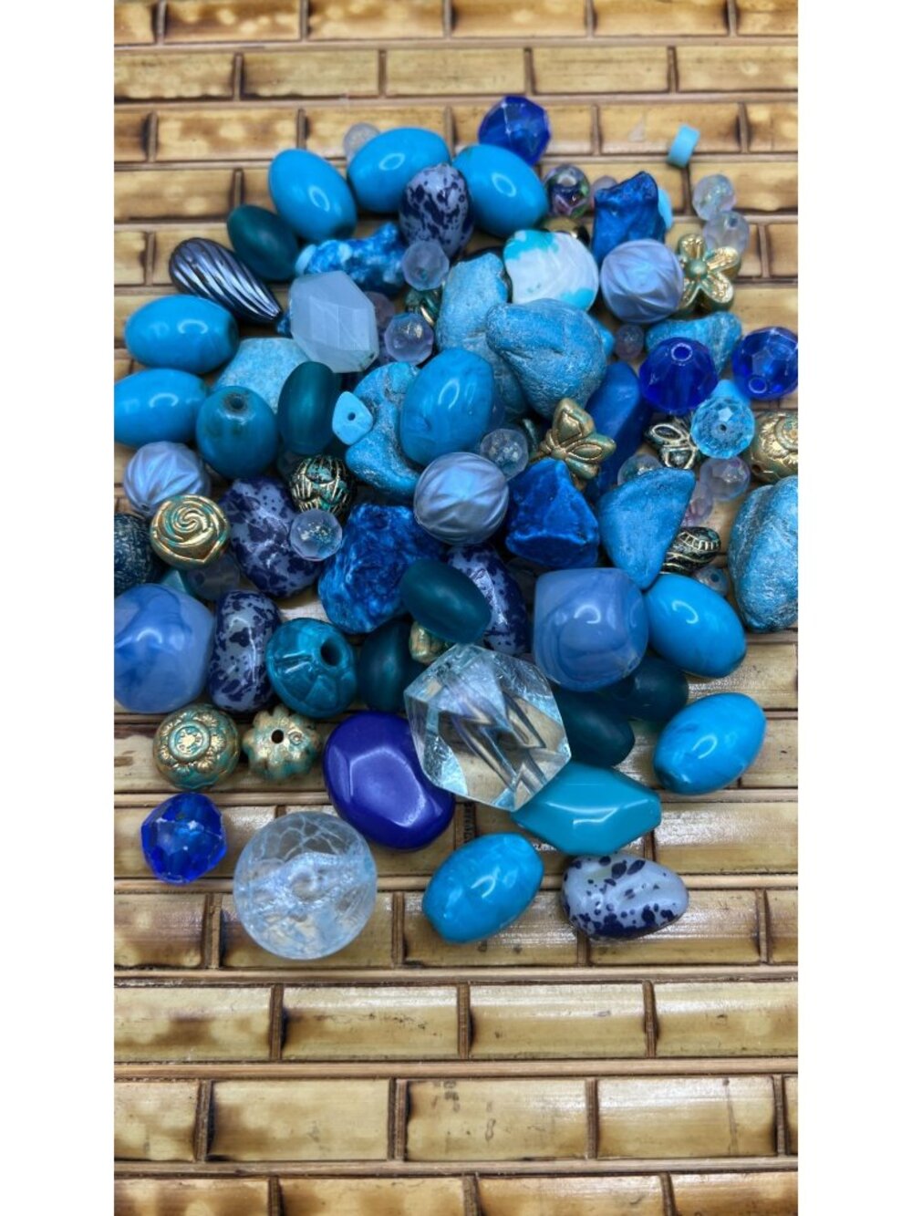 Mixed Blue Beads Collection For Jewelry Making Crafting Or DIY Projects